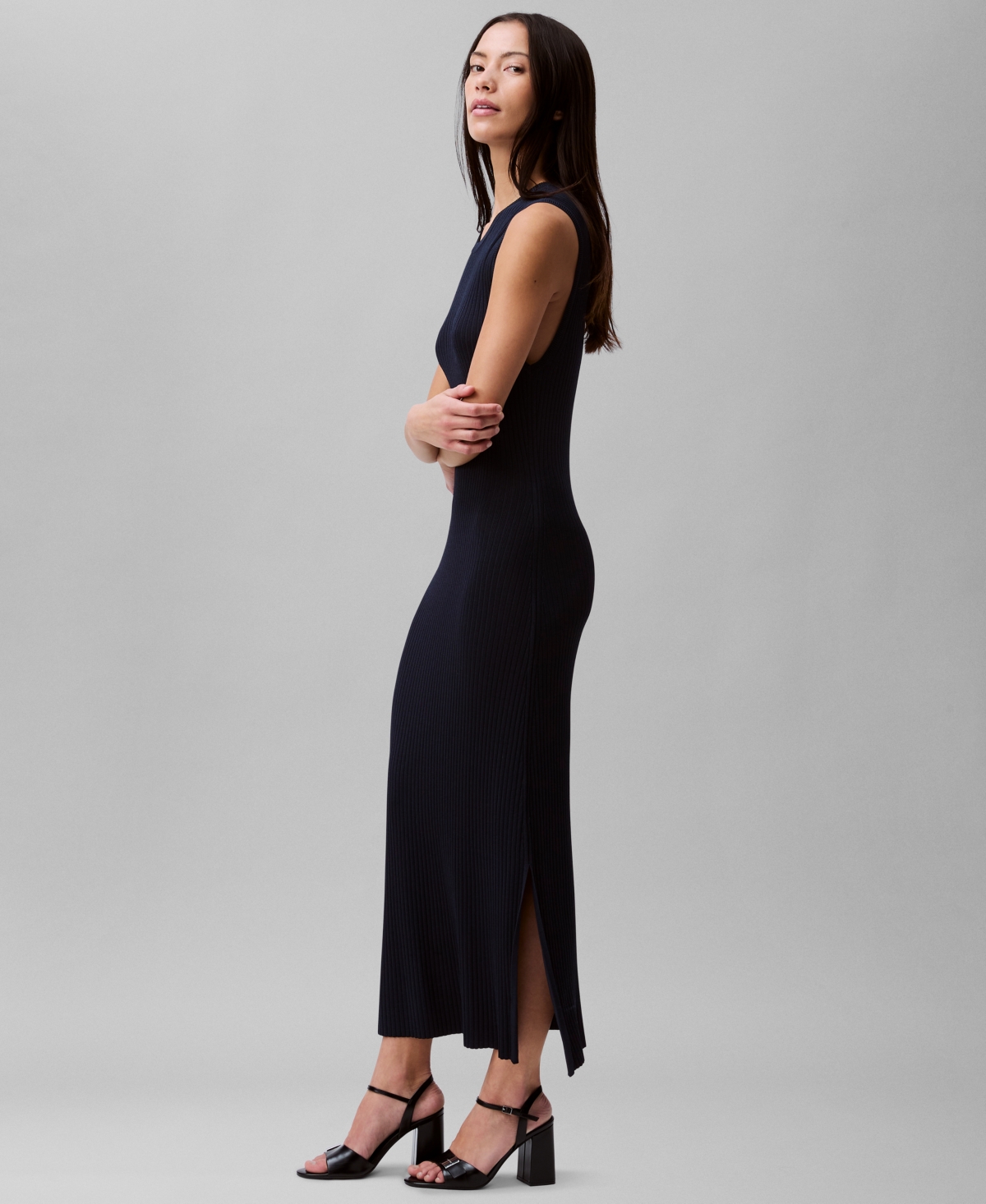 CALVIN KLEIN WOMEN'S RIBBED MAXI DRESS 