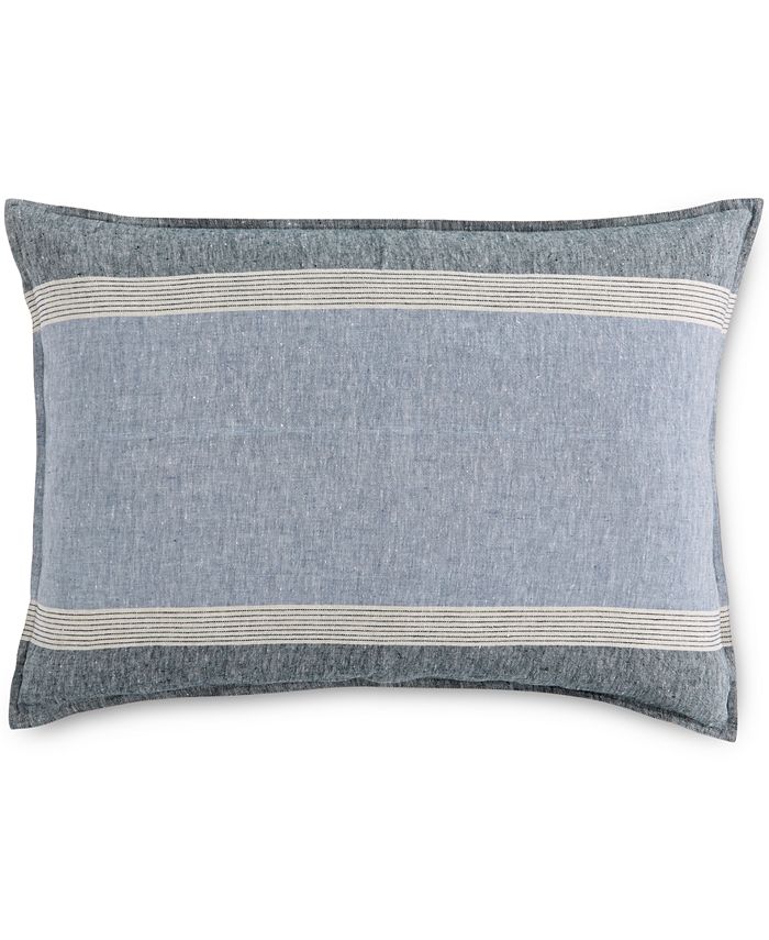 Hotel Collection CLOSEOUT! Linen Stripe King Sham, Created for Macy's