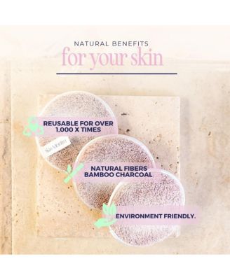  Bamboo Charcoal Makeup Remover Pads – Reusable Cleansing & Makeup Remover Pads