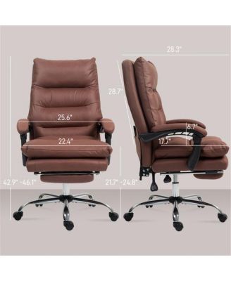 Massage Office Chair with Lumbar Support and Reclining Function
