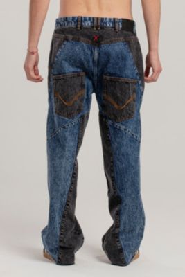 Двухцветные джинсы PCFG PCFG мужские свободные джинсы Heaven 43290₽