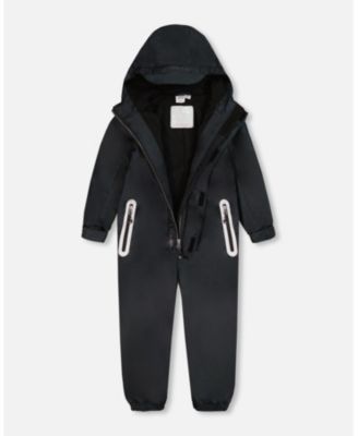 Kids Unisex Solid Mid-Season One-Piece Outerwear Black - Toddler|Child
