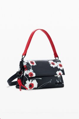 Дизайнерская женская сумка через плечо с цветочным рисунком