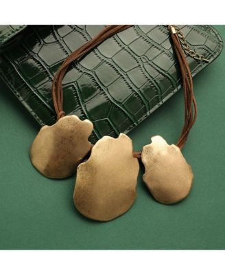 Metallic Cascade Statement Necklace