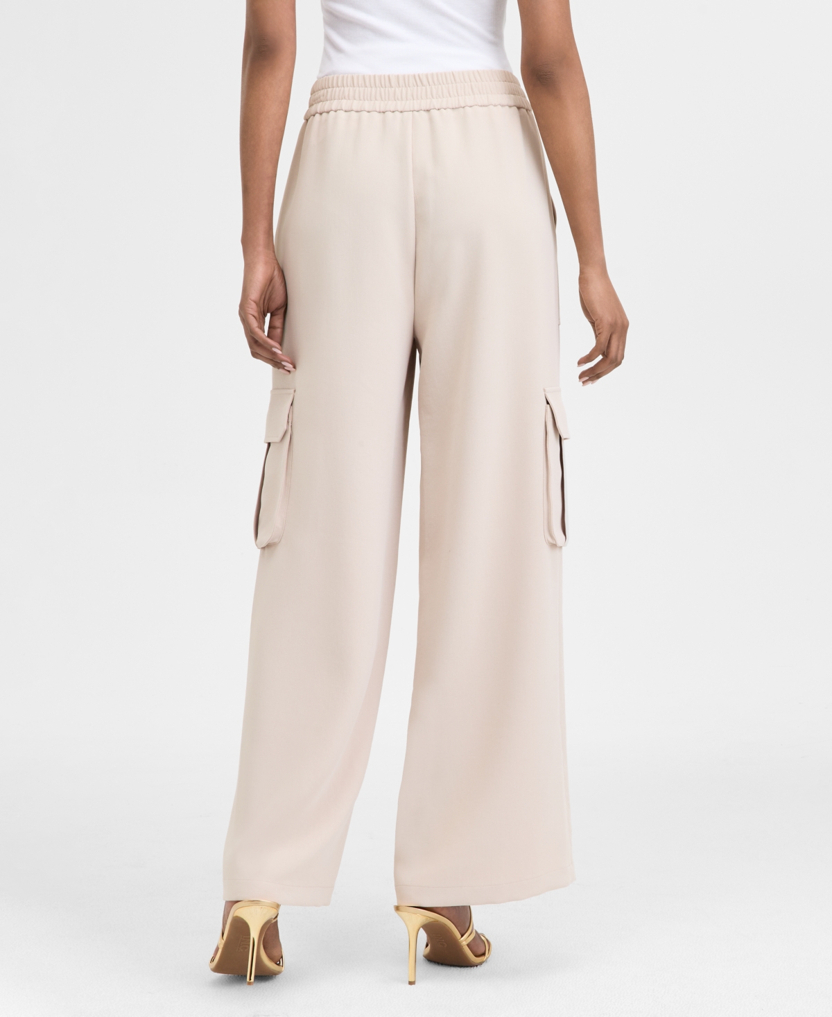 Shop Inc International Concepts Women's Straight-leg Cargo Pants, Exclusively At Macy's In Natural Sa