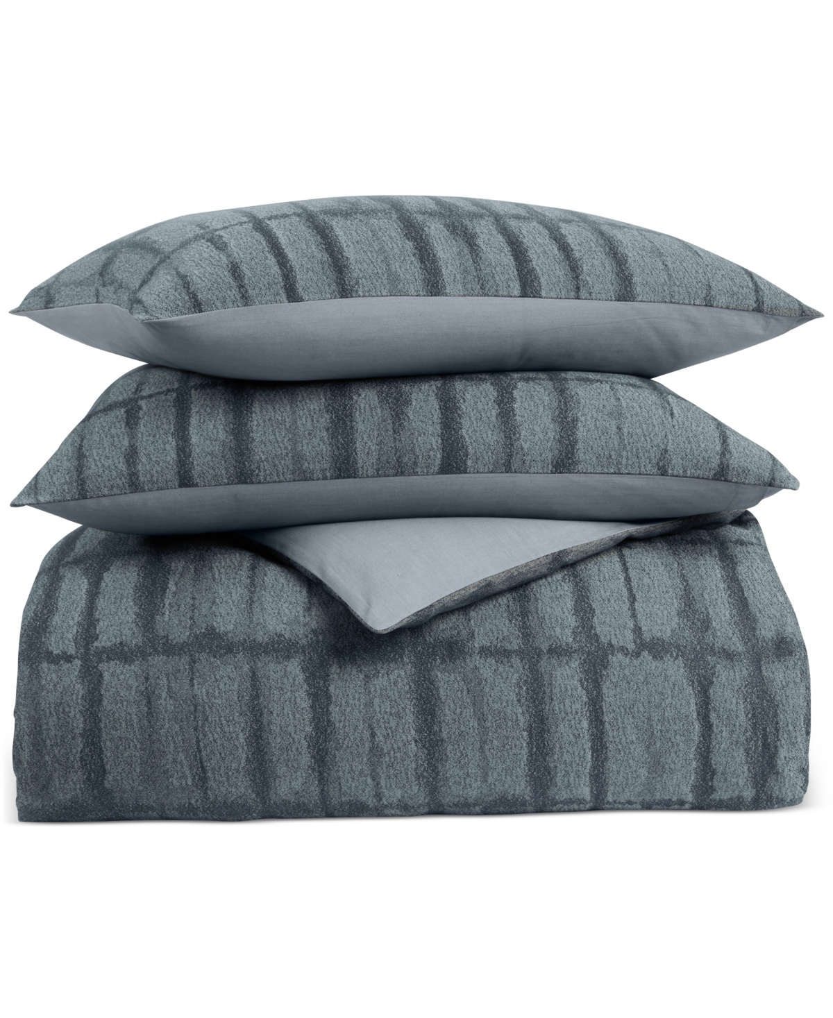 Oake Indigo Stripe 3-pc. Duvet Cover Set, Full/queen, Exclusively At Macy's In Blue