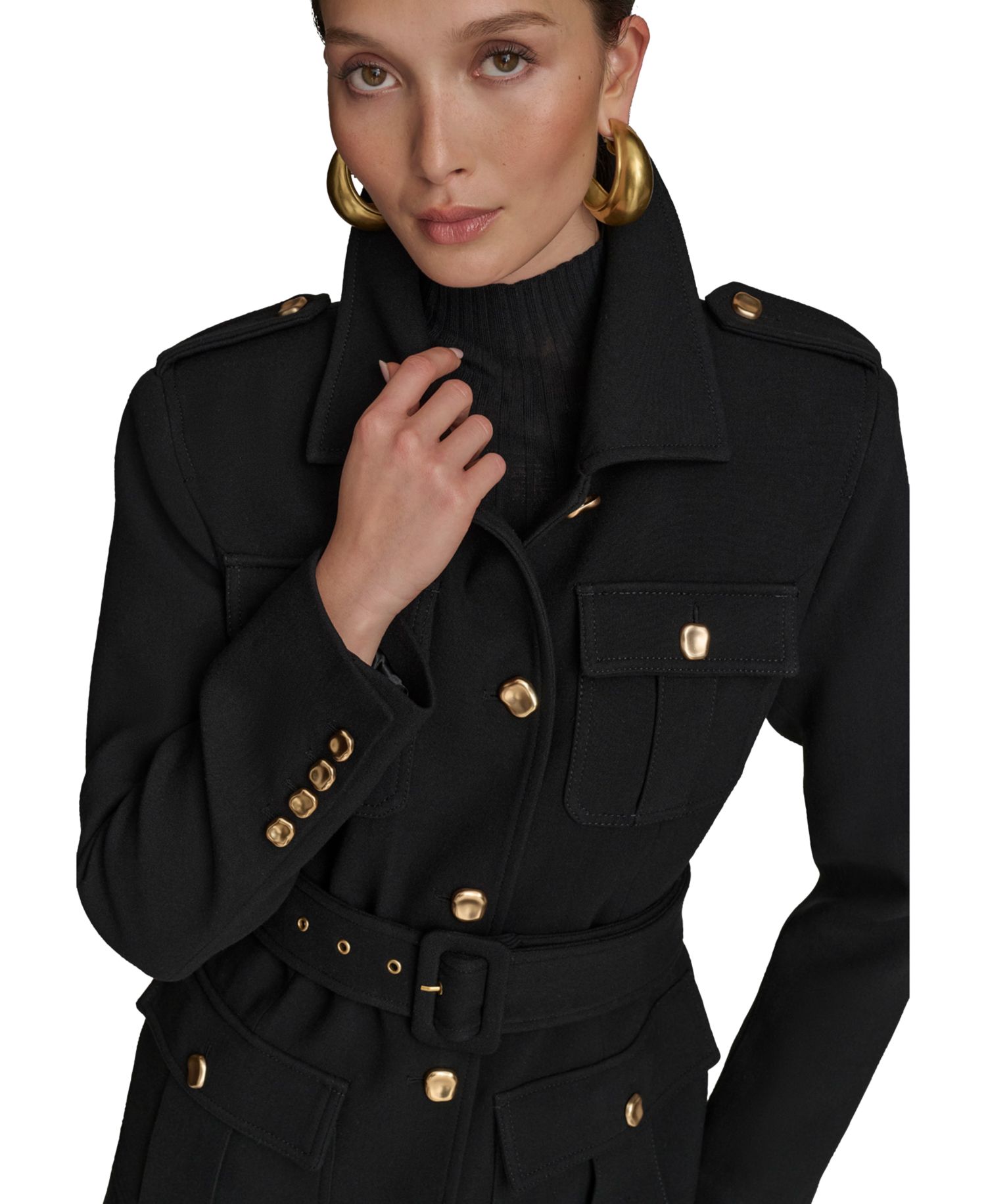 Women's Belted Crepe Jacket