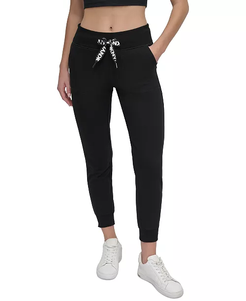 DKNY Sport Women's Logo-Drawstring High-Rise Joggers 