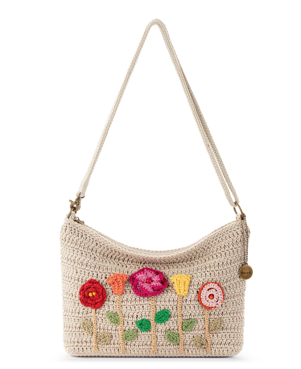 Women's Lumi Crochet Crossbody Bag - Ecru Flowers