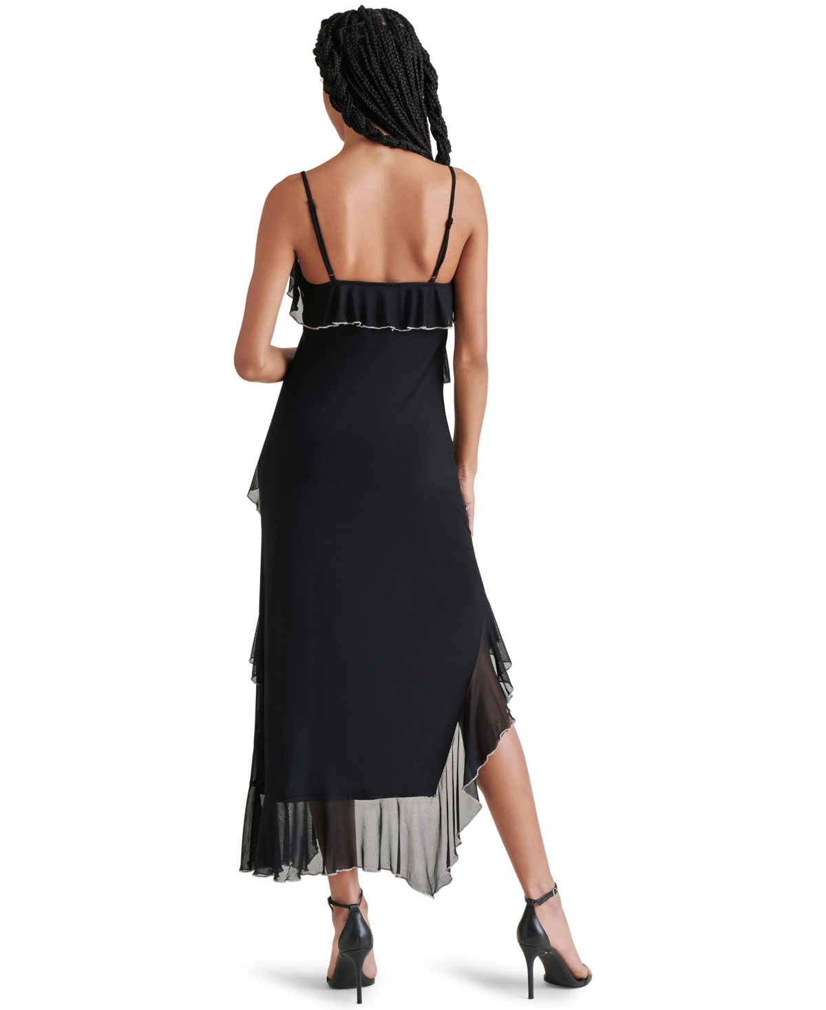 Steve Madden Women's Aidi Ruffled Midi Dress In Black