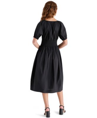 Women's Liora Puff-Sleeve Cotton Midi Dress