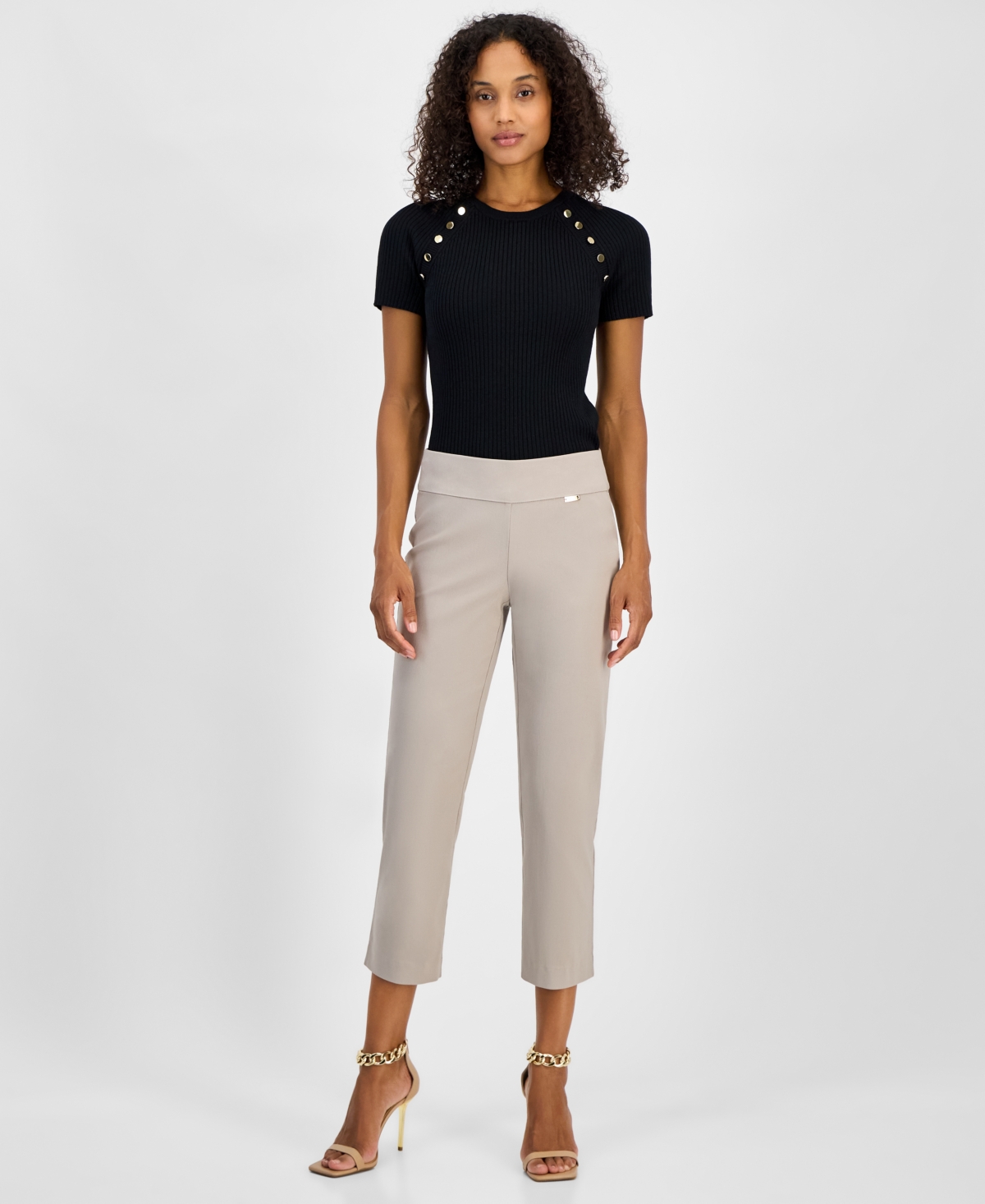 Inc International Concepts Women's Cropped Pull-on Pants, Exclusively At Macy's In Summer Str