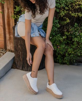 Women's Barkley Raffia Platform Lace-Up Sneakers