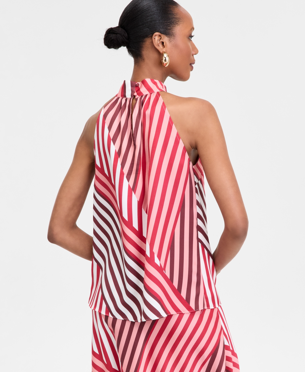 INC INTERNATIONAL CONCEPTS WOMEN'S MOCK NECK HALTER TOP, EXCLUSIVELY AT MACY'S 
