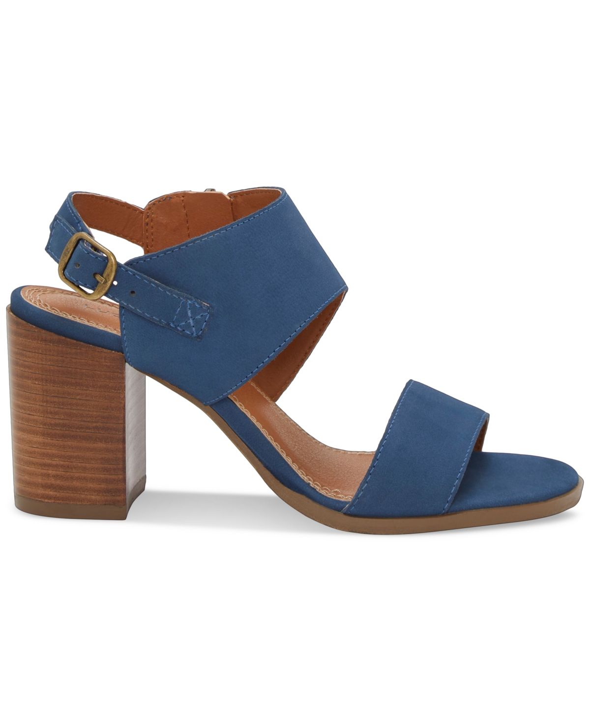 LUCKY BRAND WOMEN'S DINZIN TWO-STRAP BLOCK-HEEL SANDALS 