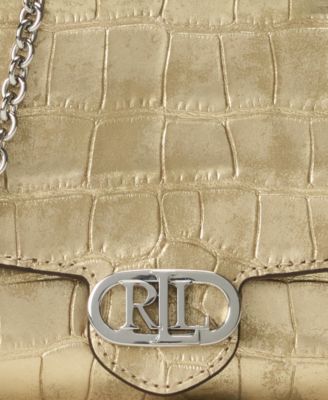 Маленькое кроссбоди из крокодиловой кожи с тиснением Lauren Ralph Lauren Adair