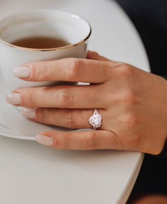 Moissanite Heart Ring (3 ct. t.w.) in Sterling Silver