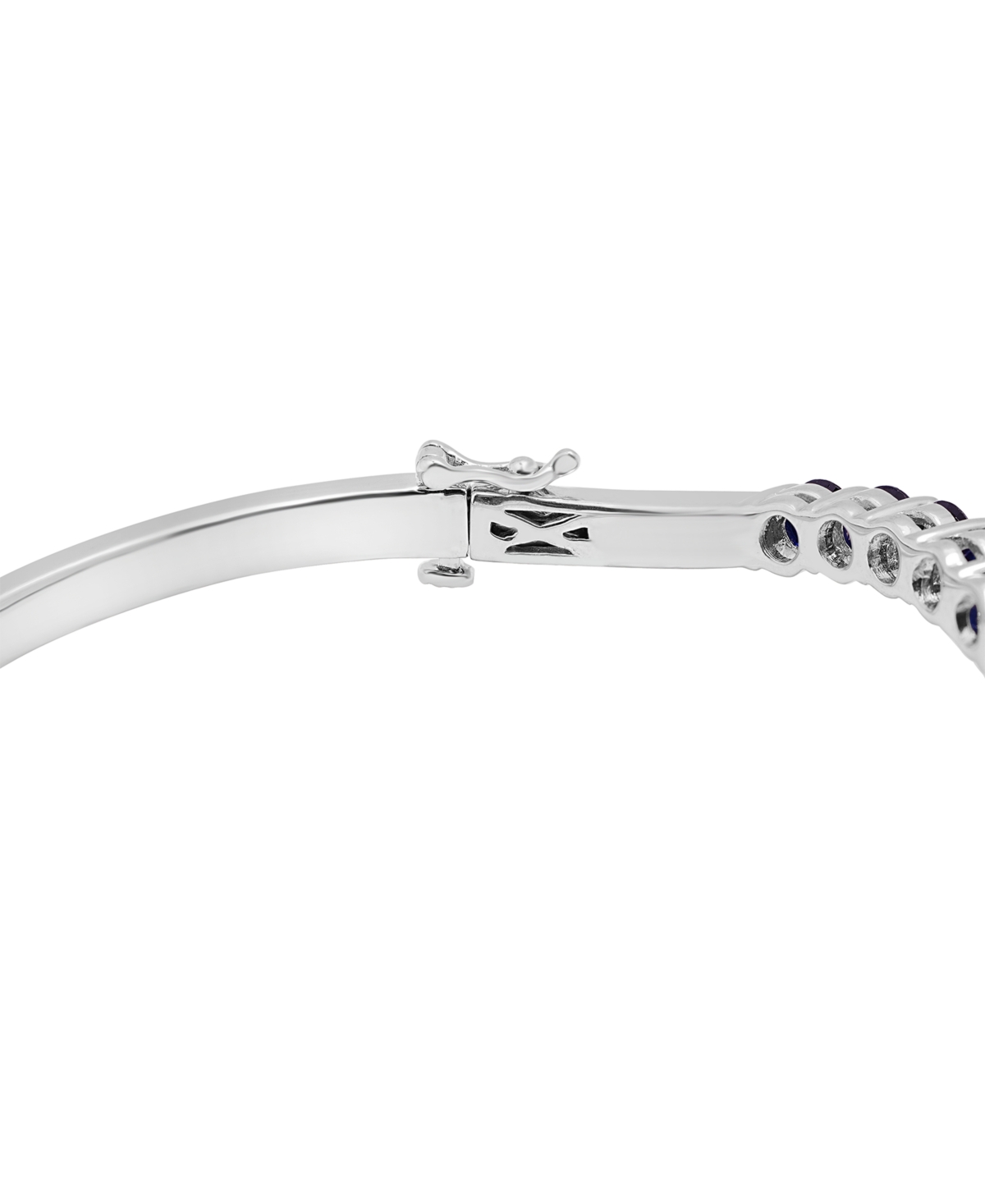 MACY'S LAB-CREATED BLUE SAPPHIRE WAVY BANGLE BRACELET (6-1/4 CT. T.W.) IN STERLING SILVER 