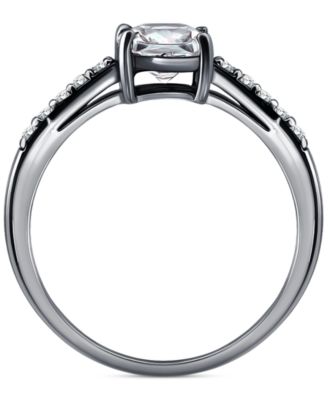 Cubic Zirconia Cushion Cut & Pav&eacute; Ring, Exclusively at Macy's