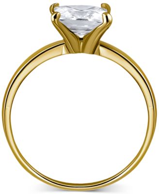 Cubic Zirconia Square Solitaire Ring, Exclusively at Macy's