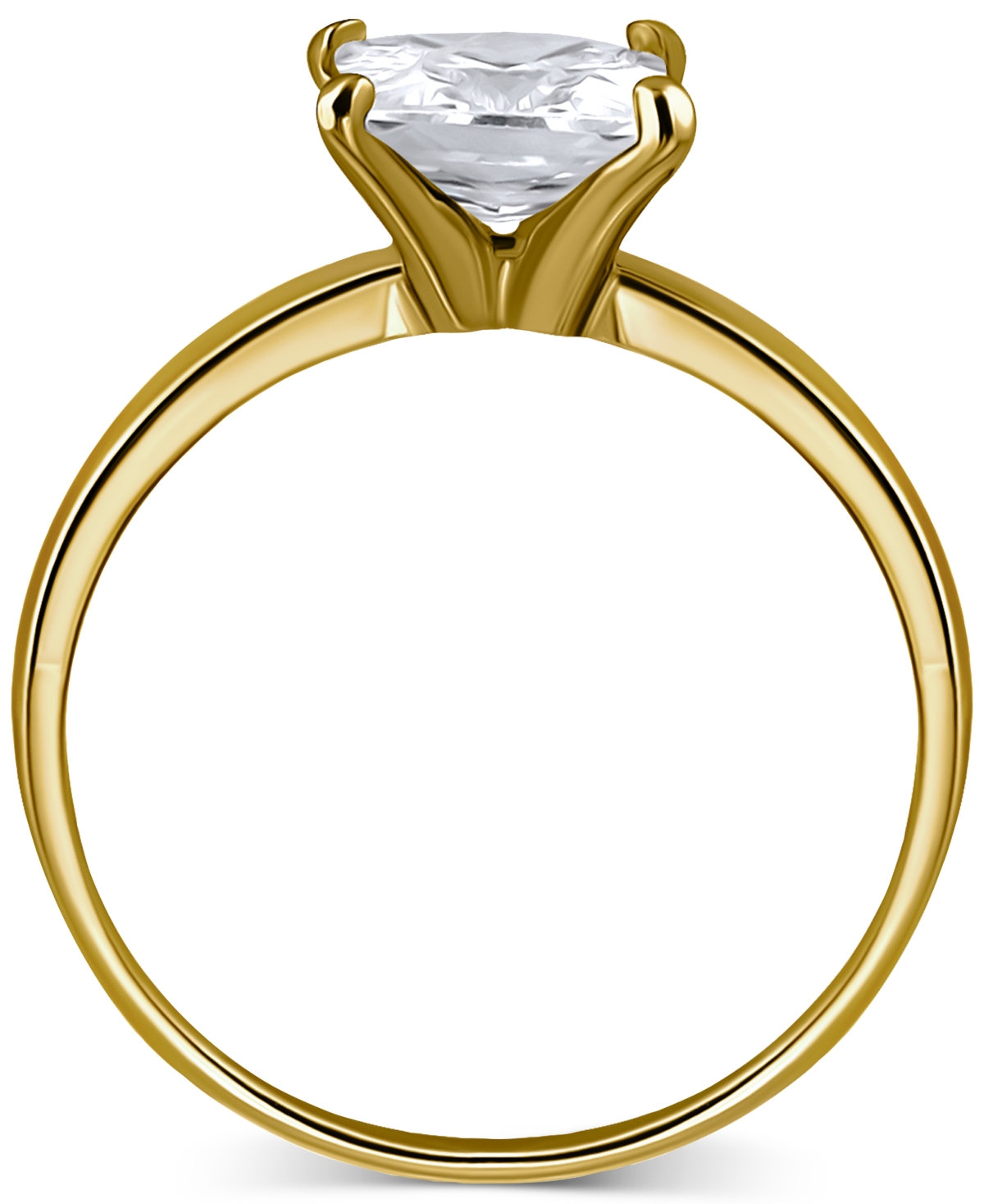 GIANI BERNINI CUBIC ZIRCONIA SQUARE SOLITAIRE RING, EXCLUSIVELY AT MACY'S 