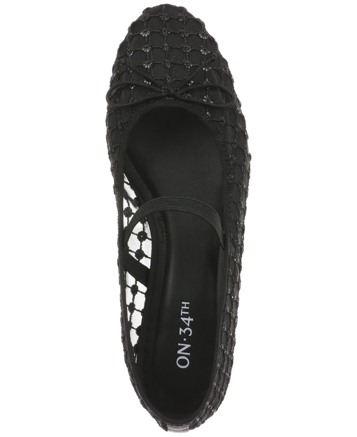 On 34th Women's Farroh Flats, Exclusively At Macy's In Black Woven