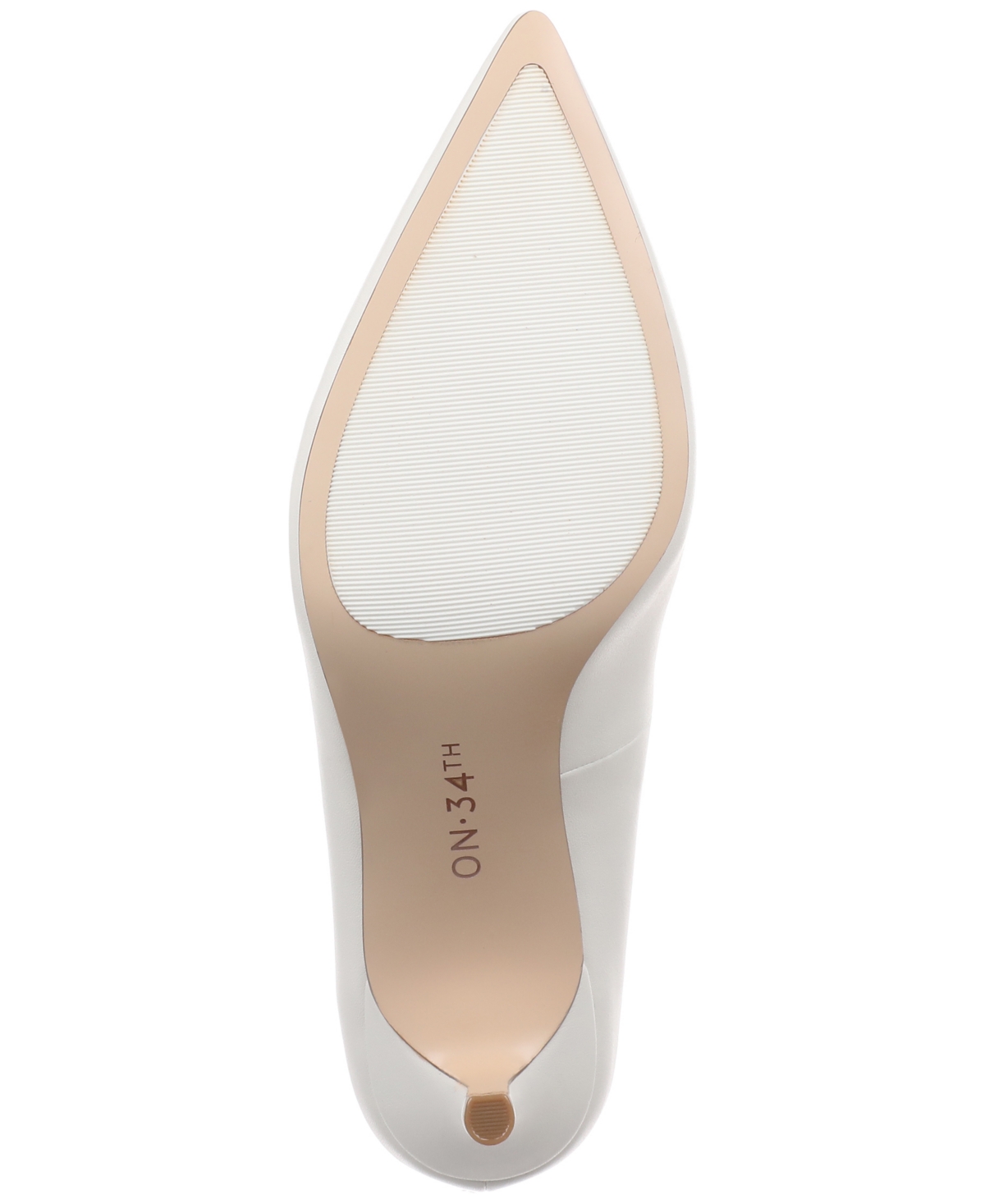 On 34th Women's Jeules Pointed-toe Slip-on Pumps, Created For Macy's In White Smooth