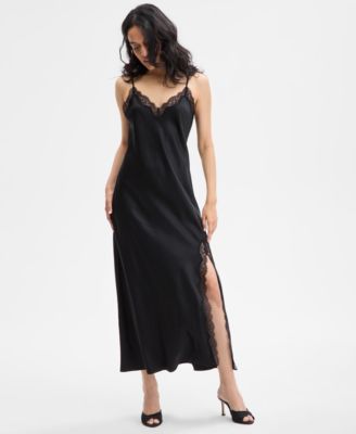 Women's Lace-Trim Satin Nightgown
