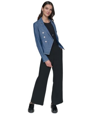 Women's Double-Breasted Denim Jacket