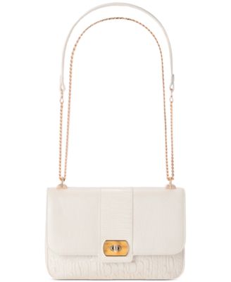 Brahmin Rosalie Sea Salt White Carman Small Leather Handbag