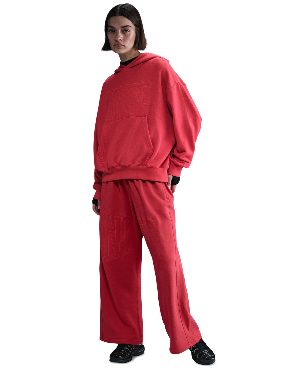 Nike Women's  Sportswear Over-oversized French Terry Pullover Hoodie In Lturdh,ltc