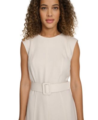 green emerald velvet dress Calvin Klein Women's Sleeveless Scuba Crepe Belted Midi Dress, Celery 8 at  Amazon Women's Clothing store