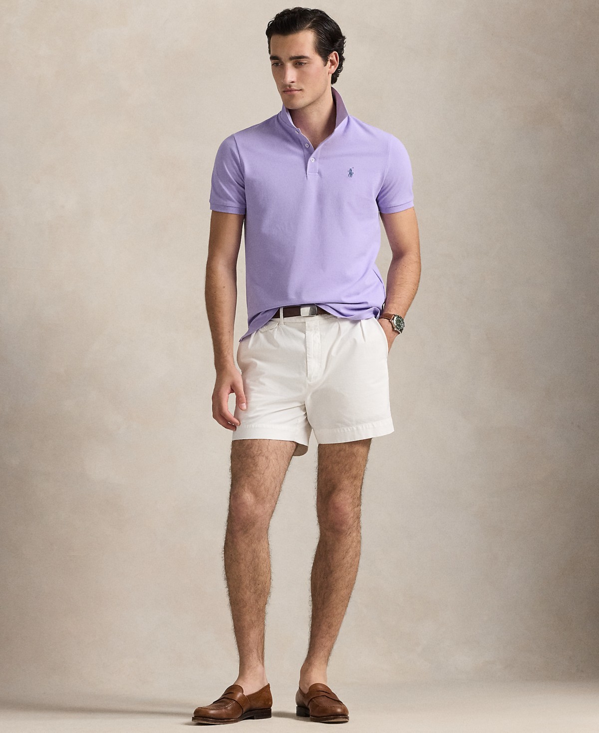 Мужские Polo Ralph Lauren Men's Classic-Fit Stretch Mesh Polo Shirt — фото 5