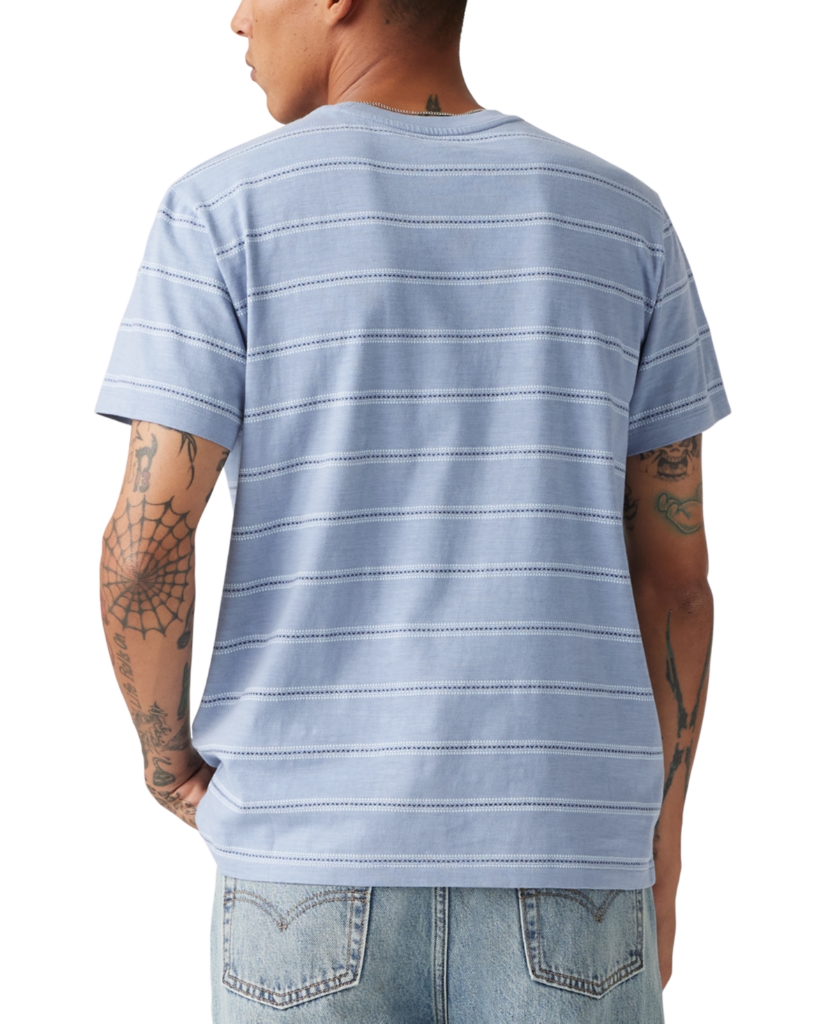 Levi's Classic Pocket T-shirt In Dino Stripe Cliff
