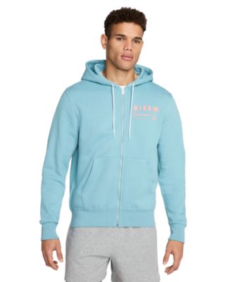 Nike - Men's Double Layer Zip-Front Fleece Logo Hoodie
