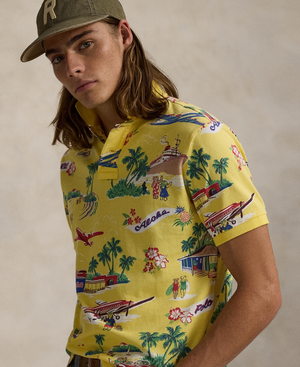 Polo Ralph Lauren Polo À Motif In Holiday Bear Yellow