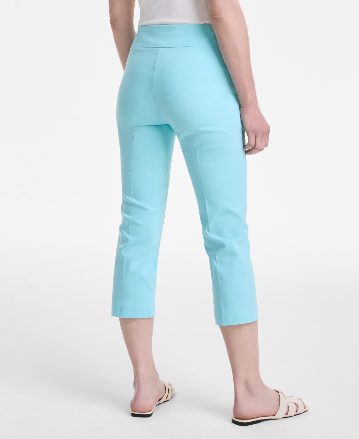 JM COLLECTION WOMEN'S PULL-ON CAPRI TUMMY-CONTROL PANTS, EXCLUSIVELY AT MACY'S 