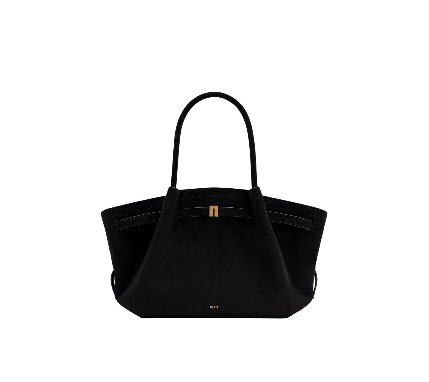 Женская сумка JW PEI Hana Medium Faux Suede, цвет: Чёрный — фото 1