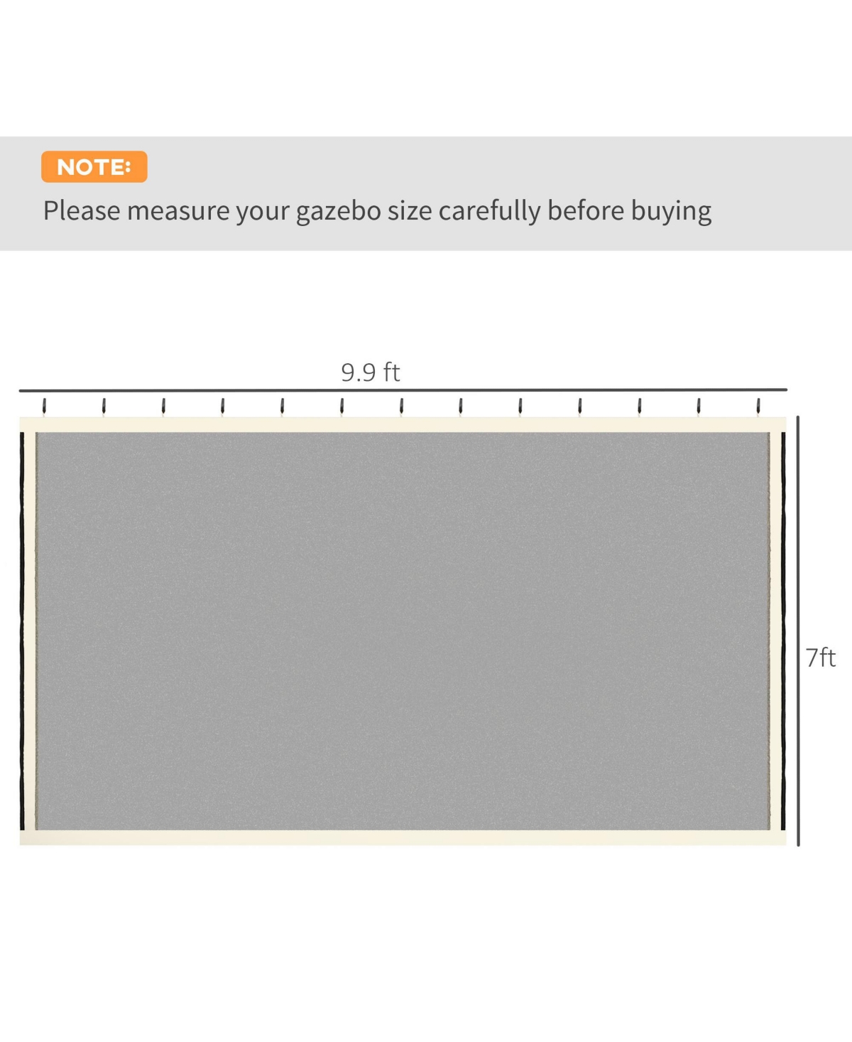 10' x 10' Replacement Netting for Patio Gazebo, - Cream white