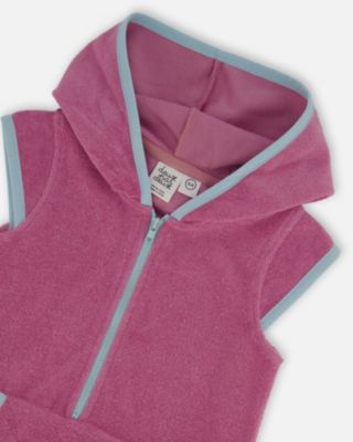 Girl Hooded Terry Beach Dress Candy Pink - Toddler|Child