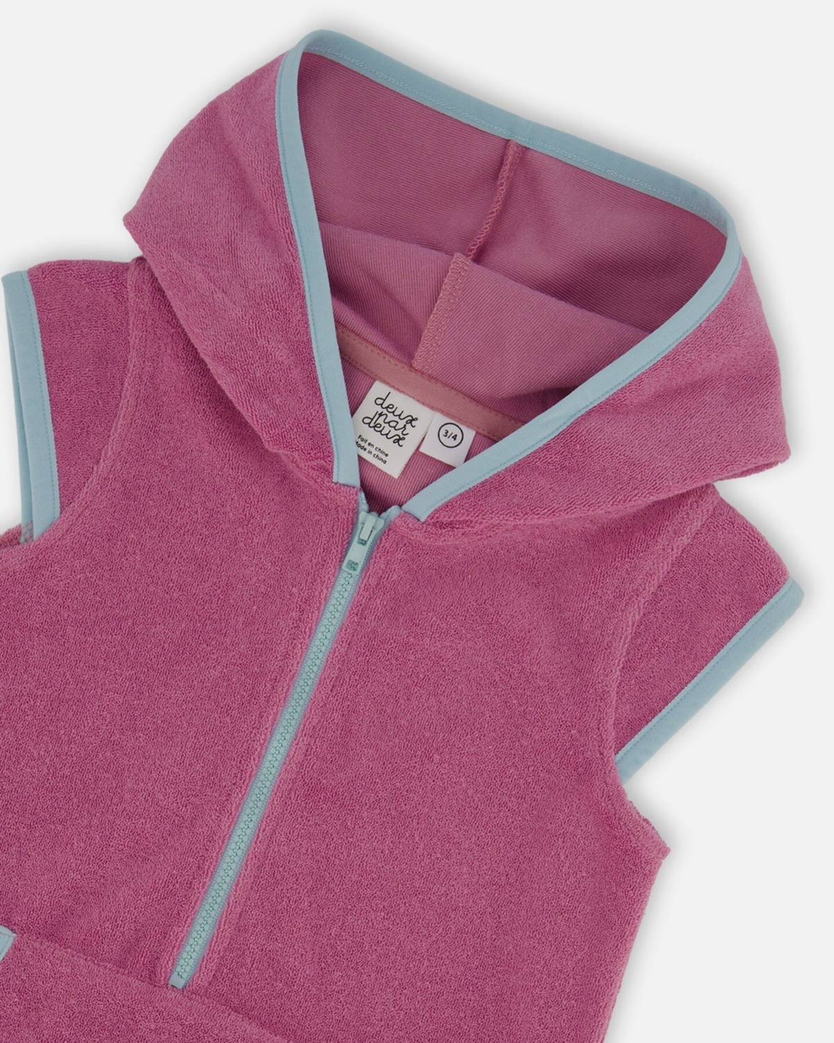 Deux par Deux Girl Hooded Terry Beach Dress Candy Pink - Toddler|Child
