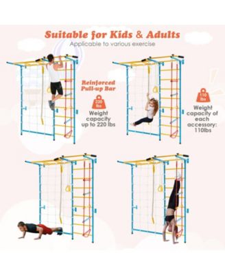 7 In 1 Kids Indoor Gym Playground Swedish Wall Ladder