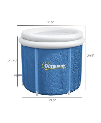 Portable Cold Plunge Tub, Ice Bath Tub with Thermo Lid, Dark