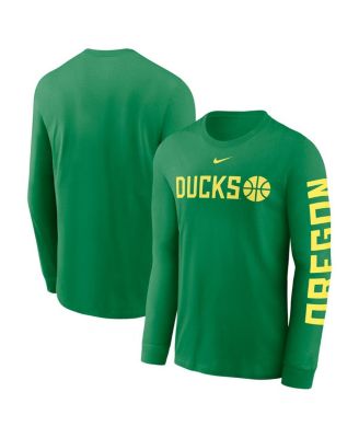 Nike - Men's Apple Green Oregon Ducks Basketball Icon Two-Hit Long Sleeve T-Shirt
