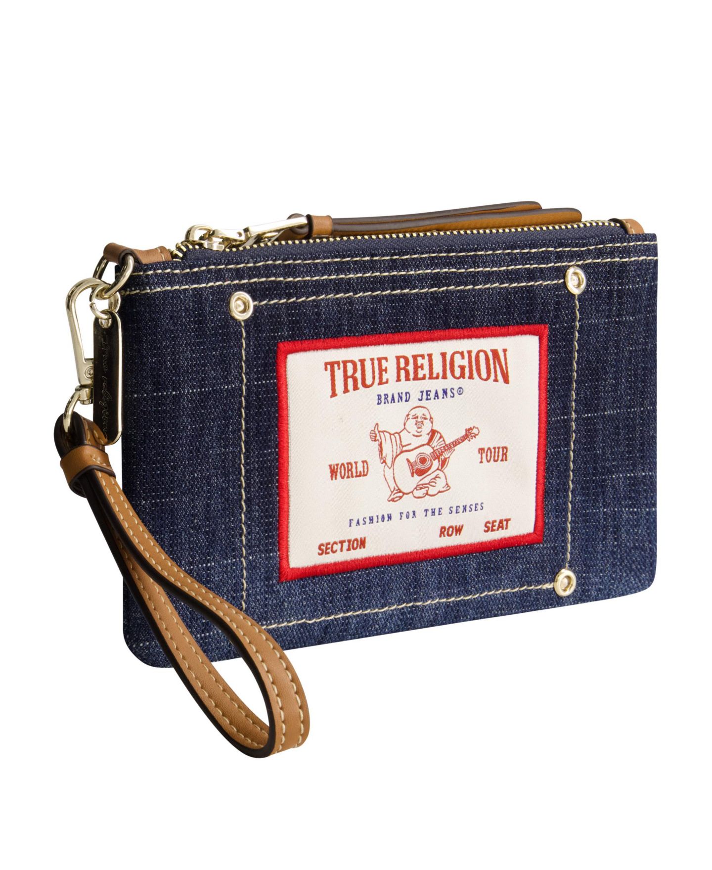 Джинсовый клатч-петля True Religion с нашивкой Buddha, цвет: Тёмный джинсовый — фото 3