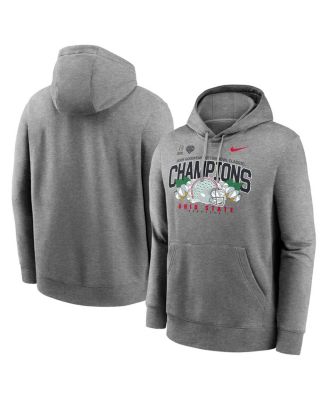 Nike - Men's Heather Gray Ohio State Buckeyes College Football Playoff 2025 Cotton Bowl Champions Club Fleece Pullover Hoodie