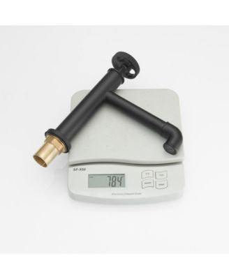 Industry Style Single Handle Single Hole Bathroom Faucet in Matte Black