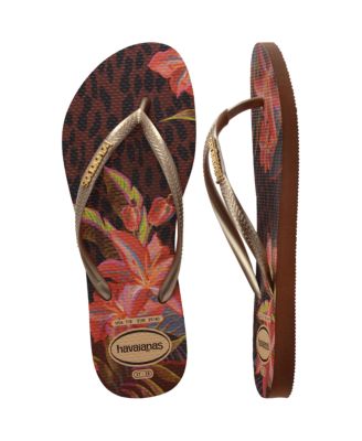 Havainans Women's Slim Animal Floral Fusion Round Toe Sandals