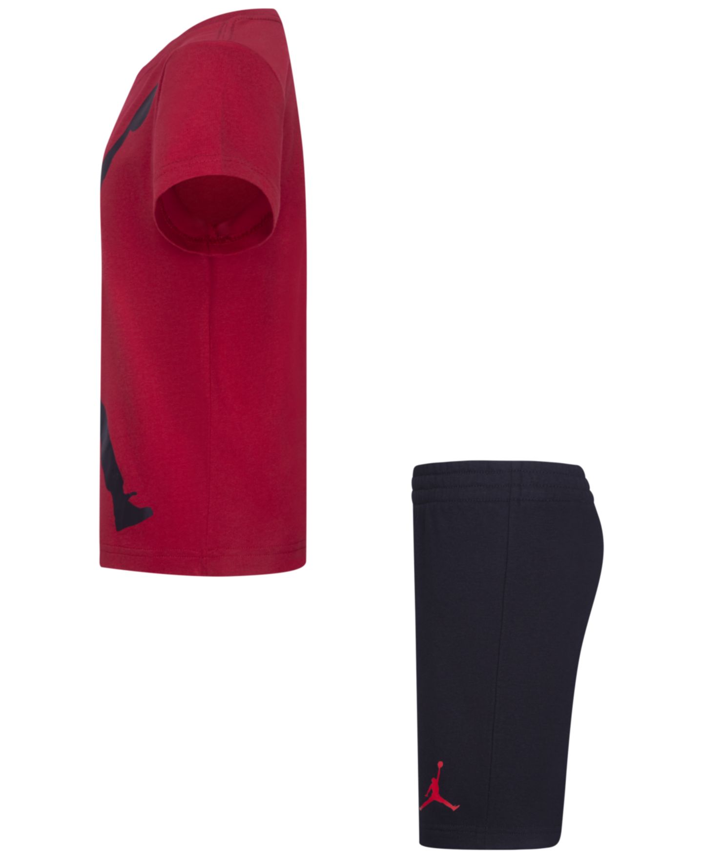 Комплект Jordan Jumbo Jumpman T-Shirt and Shorts, 2-Piece Set для мальчиков, цвет: Чёрный / Красный — фото 3