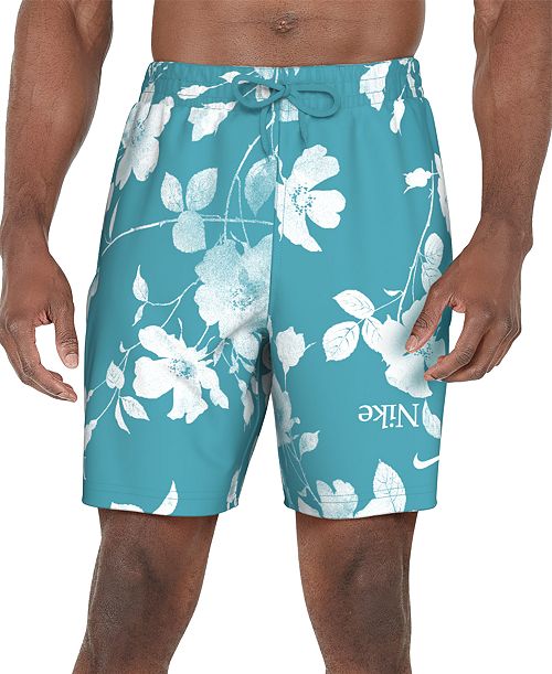 alfani Nike Men's 7" Floral Print Volley Shorts with Boxer Liner Men's Fashion & Accessories